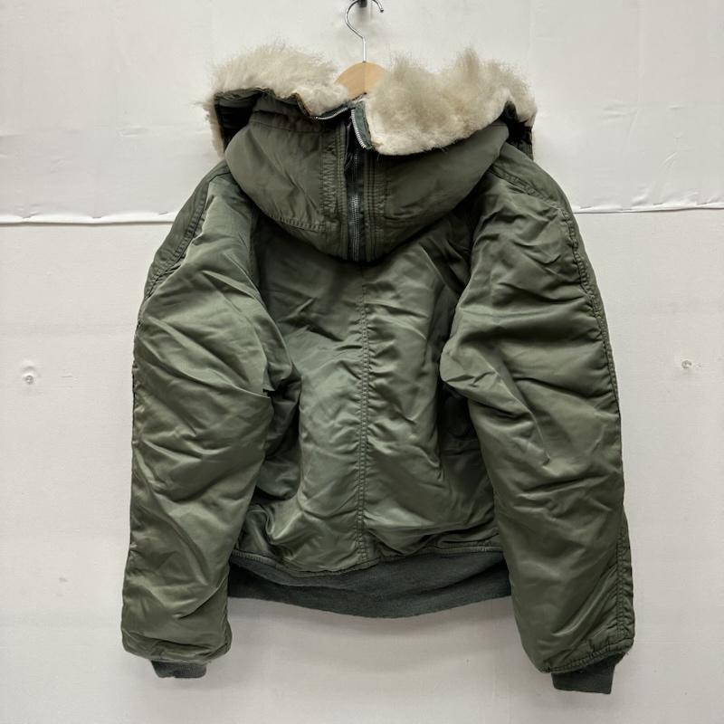 アルファ インダストリー Alpha Industries ジャケット、上着 フライトジャケット 80s USA製 N-2B フード ファー フライト ジャケット IDEAL 1615-573-8335 M カーキオリーブ / カーキオリーブ / メンズ USED 古着 中古 50149090
