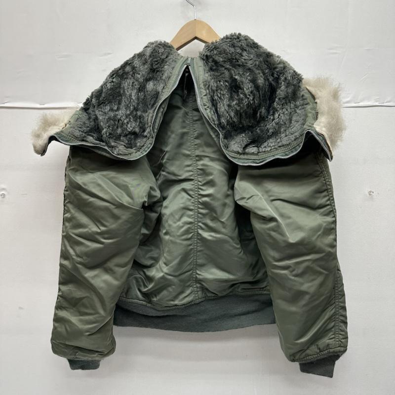 アルファ インダストリー Alpha Industries ジャケット、上着 フライトジャケット 80s USA製 N-2B フード ファー フライト ジャケット IDEAL 1615-573-8335 M カーキオリーブ / カーキオリーブ / メンズ USED 古着 中古 50149090