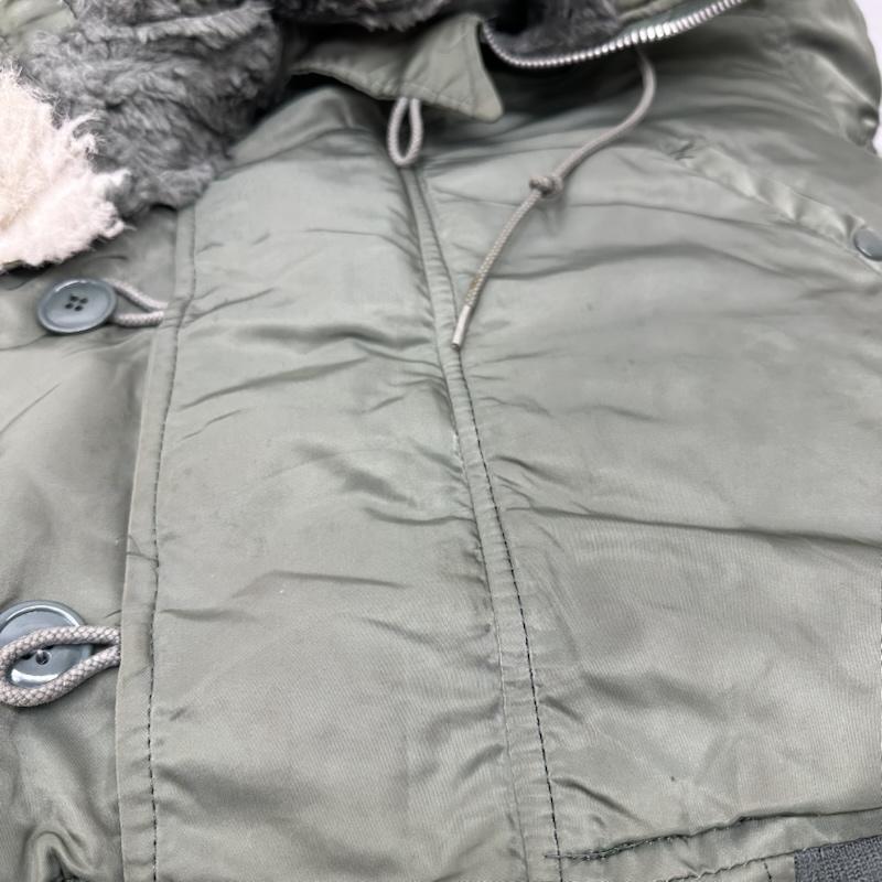 アルファ インダストリー Alpha Industries ジャケット、上着 フライトジャケット 80s USA製 N-2B フード ファー フライト ジャケット IDEAL 1615-573-8335 M カーキオリーブ / カーキオリーブ / メンズ USED 古着 中古 50149090