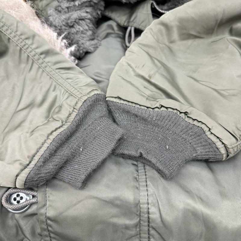 アルファ インダストリー Alpha Industries ジャケット、上着 フライトジャケット 80s USA製 N-2B フード ファー フライト ジャケット IDEAL 1615-573-8335 M カーキオリーブ / カーキオリーブ / メンズ USED 古着 中古 50149090