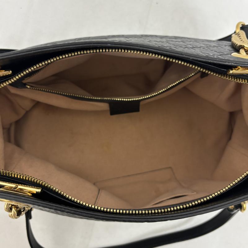グッチ GUCCI ハンドバッグ ハンドバッグ シマ トートバッグ チェーンショルダーバッグ レザー ブラック ゴールド金具 453773 黒 / ブラック / black X 金 / ゴールド / gold color レディース USED 古着 中古 50149118