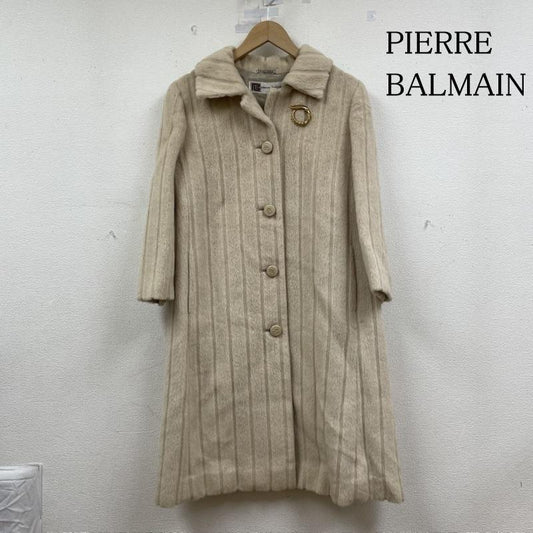 ピエールバルマン PIERRE BALMAIN コート コート一般 チェスター コート ロング ジャケット アルパカ 生地 100% 無地 オフホワイト / オフホワイト / レディース USED 古着 中古 50149122