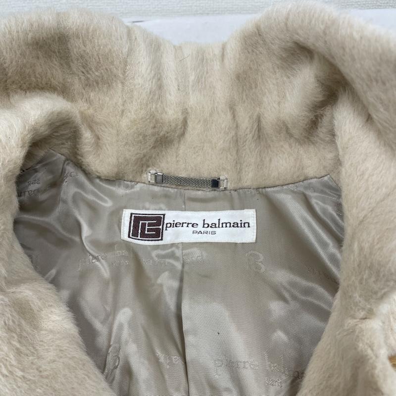 ピエールバルマン PIERRE BALMAIN コート コート一般 チェスター コート ロング ジャケット アルパカ 生地 100% 無地 オフホワイト / オフホワイト / レディース USED 古着 中古 50149122