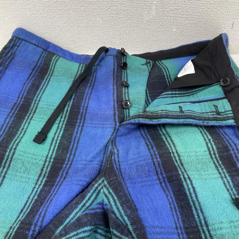 アンユーズド UNUSED パンツ ワークパンツ、ペインターパンツ 21AW CHECK PANTS ブルーオンブレ チェック柄 ボタンフライ uw0991 3 チェック 青 / ブルー / blue X 緑 / グリーン / green メンズ USED 古着 中古 50149123