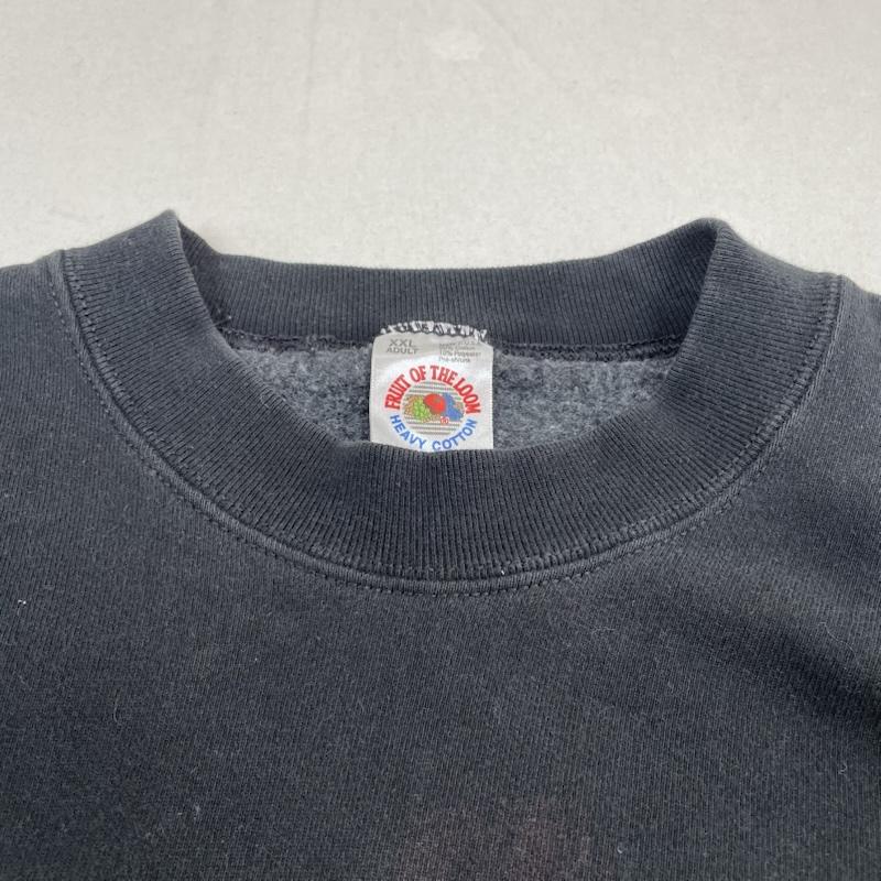 フルーツオブザルーム FRUIT OF THE LOOM トレーナー 長袖 長袖 カレッジ スウェット クルーネック トレーナー ロゴ プリント USA製 XXL ロゴ、文字 X プリント 黒 / ブラック / black メンズ USED 古着 中古 50149138