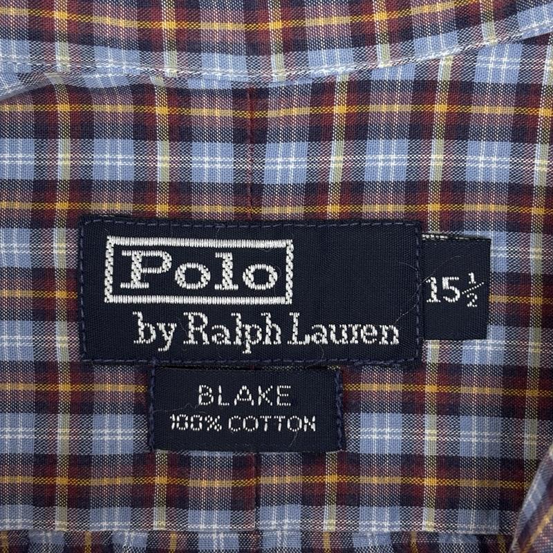ポロバイラルフローレン Polo by RALPH LAUREN シャツ、ブラウス 長袖 90年代 ビンテージ BLAKE チェック柄 ボタンダウン 長袖 シャツ 90s VINTAGE - チェック メンズ USED 古着 中古 50149144