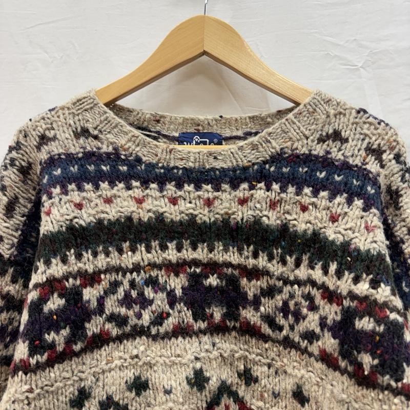 ウールリッチ WOOLRICH ニット、セーター 長袖 80年代 ビンテージ 紺タグ ノルディック クルーネック ニット セーター 80s VINTAGE - メンズ USED 古着 中古 50149157