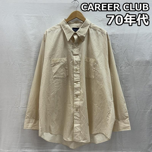 古着 USED シャツ、ブラウス 長袖 CAREER CLUB 70年代 ビンテージ USA製 襟芯入り ビッグサイズ 長袖 シャツ 70s VINTAGE - メンズ USED 古着 中古 50149159