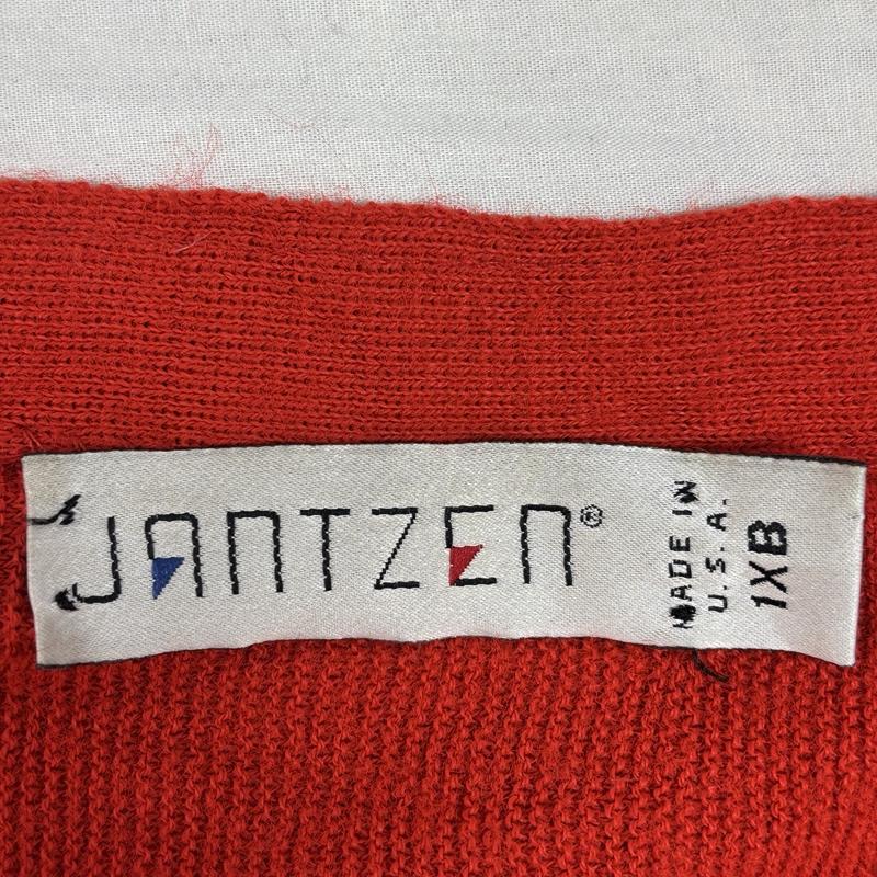 ジャンセン Jantzen カーディガン 長袖 ビンテージ USA製 ニット カーディガン ビッグサイズ - 赤 / レッド / red メンズ USED 古着 中古 50149162