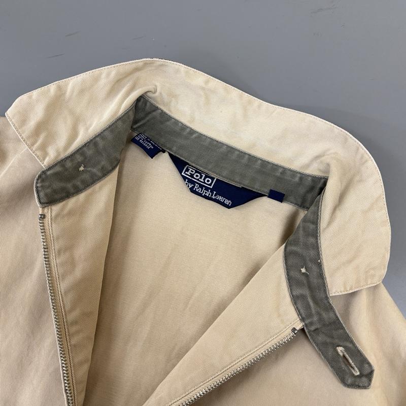 ポロバイラルフローレン Polo by RALPH LAUREN ジャケット、上着 ジャンパー、ブルゾン 80-90年代 ビンテージ マレーシア製 三角タグ チンストラップ ワーク ジャケット 80s 90s VINTAGE M ベージュ / ベージュ / beige メンズ USED 古着 中古 50149175