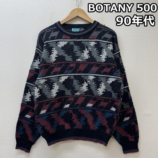 古着 USED ニット、セーター 長袖 BOTANY 500 90年代 ビンテージ 韓国製 幾何学模様 クルーネック アクリル ニット セーター 90s VINTAGE M メンズ USED 古着 中古 50149177