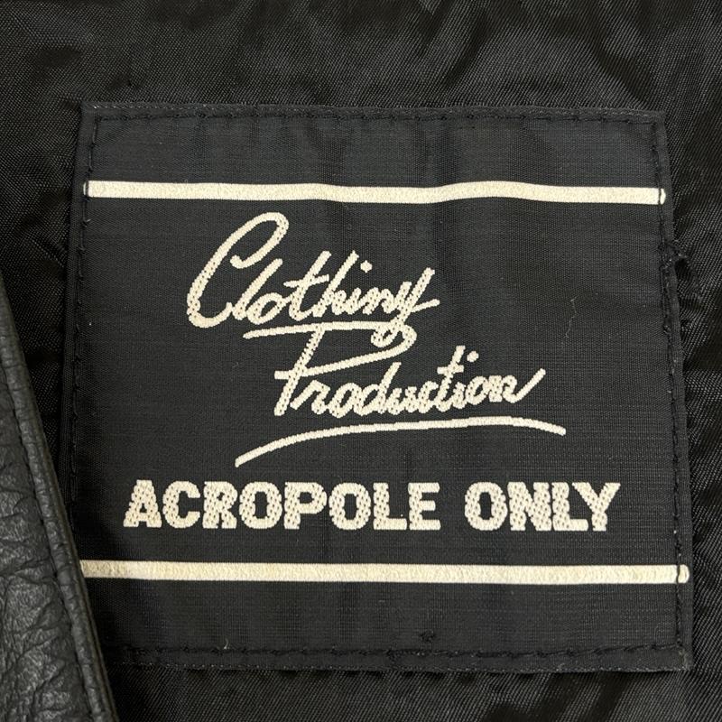 古着 USED ベスト ベスト ACROPOLE ONLY レザー 本革 ジップアップ ベスト - 黒 / ブラック / black メンズ USED 古着 中古 50149181