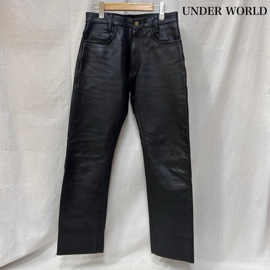 ＵＳＥＤ古着 USED/古着 ボトムス ボトムス UNDERWORLD レザーパンツ 牛革 サイズ30 パキスタン製 30インチ 無地 黒 / ブラック / black メンズ USED 古着 中古 50149185