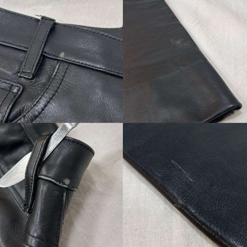 ＵＳＥＤ古着 USED/古着 ボトムス ボトムス UNDERWORLD レザーパンツ 牛革 サイズ30 パキスタン製 30インチ 無地 黒 / ブラック / black メンズ USED 古着 中古 50149185