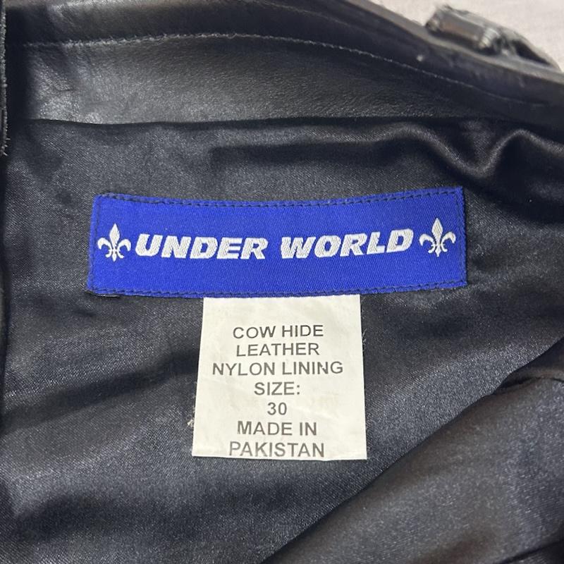 ＵＳＥＤ古着 USED/古着 ボトムス ボトムス UNDERWORLD レザーパンツ 牛革 サイズ30 パキスタン製 30インチ 無地 黒 / ブラック / black メンズ USED 古着 中古 50149185