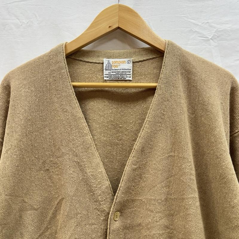ロンドンフォグ LONDONFOG カーディガン 長袖 ビンテージ USA製 アクリル ニット カーディガン VINTAGE L メンズ USED 古着 中古 50149187