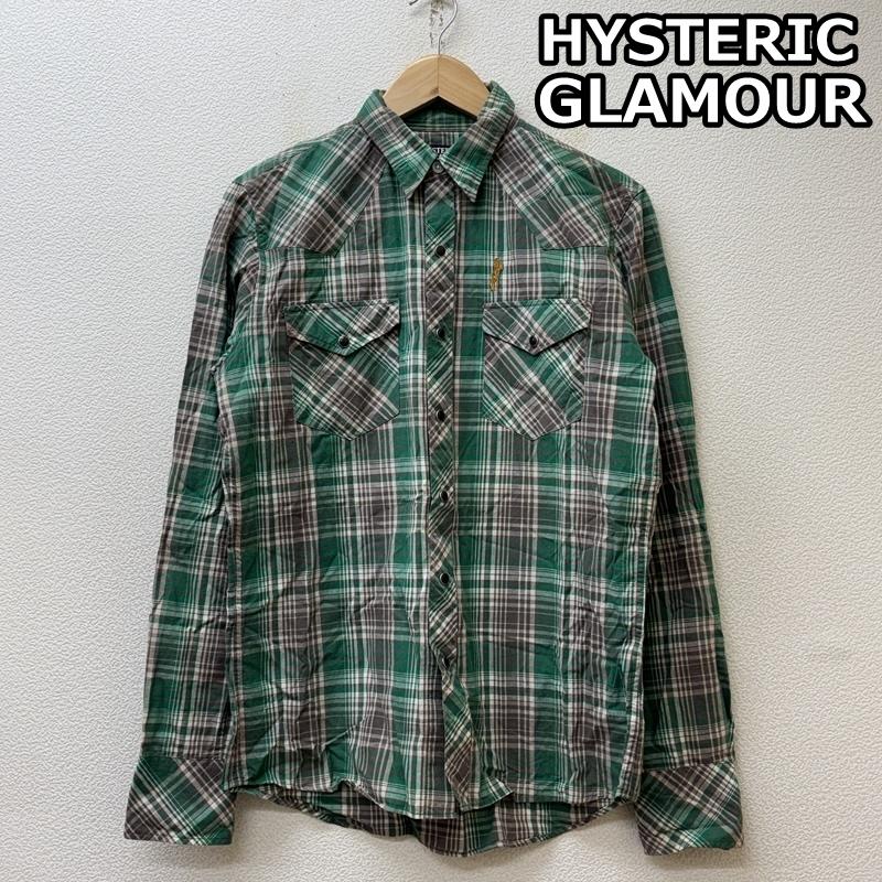 ヒステリックグラマー HYSTERIC GLAMOUR シャツ、ブラウス 長袖 0292AH02 09AW ヌード ガール ウーマン 刺繍 チェック柄 ウエスタン 長袖 シャツ S チェック メンズ USED 古着 中古 50149192