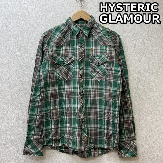ヒステリックグラマー HYSTERIC GLAMOUR シャツ、ブラウス 長袖 0292AH02 09AW ヌード ガール ウーマン 刺繍 チェック柄 ウエスタン 長袖 シャツ S チェック メンズ USED 古着 中古 50149192