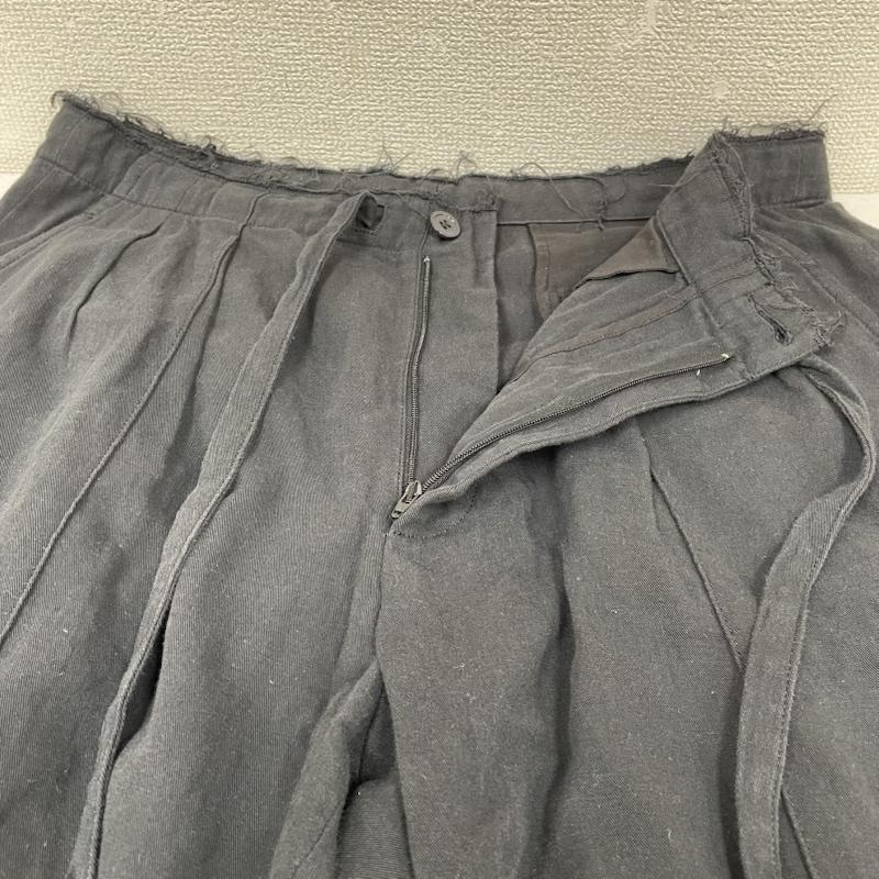 アンユーズド UNUSED パンツ ワークパンツ、ペインターパンツ CUT EASY イージー パンツ ウエスト紐 ツータック UW1095 スラックス 3 無地 黒 / ブラック / black メンズ USED 古着 中古 50149193