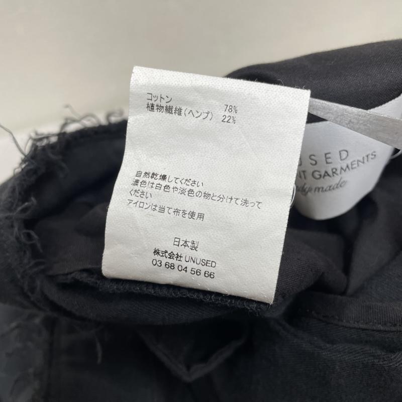 アンユーズド UNUSED パンツ ワークパンツ、ペインターパンツ CUT EASY イージー パンツ ウエスト紐 ツータック UW1095 スラックス 3 無地 黒 / ブラック / black メンズ USED 古着 中古 50149193