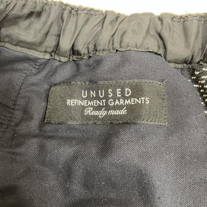 アンユーズド UNUSED パンツ ワークパンツ、ペインターパンツ 18AW Check Easy Pants ストレート パンツ チェック柄 ウエストゴム UW0712 2 チェック 黒 / ブラック / black X 白 / ホワイト / white メンズ USED 古着 中古 50149197