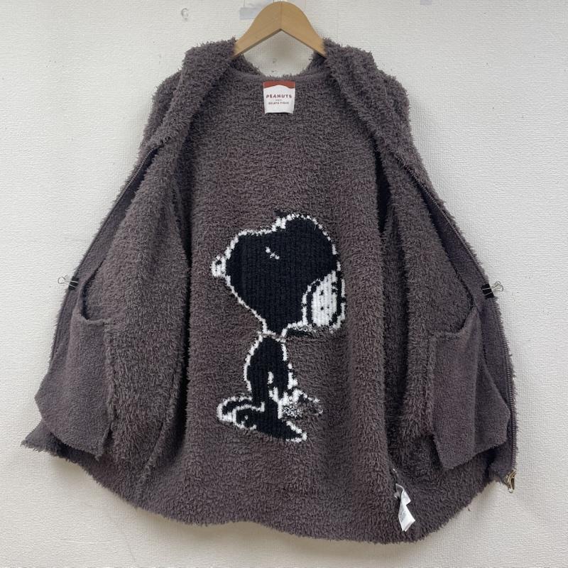 ジェラートピケ gelato pique カーディガン 長袖 スヌーピー コラボ フルジップ パーカー カーディガン フーディ― ロゴ 刺繍 pmnt215135 M キャラクター X ロゴ、文字 X 刺繍 茶 / ブラウン / brown メンズ USED 古着 中古 50149228
