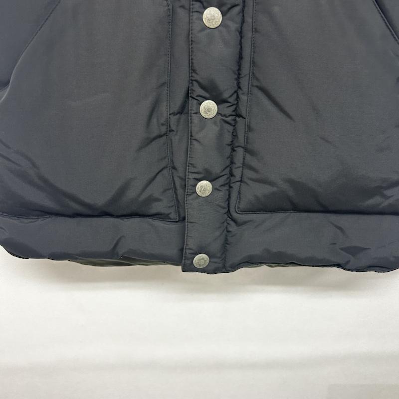 ヒューストン HOUSTON ベスト ベスト ダウンベスト レザー切替 M 無地 黒 / ブラック / black メンズ USED 古着 中古 50149247