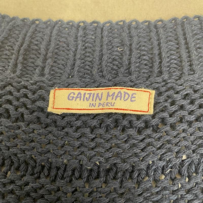 ガイジンメイド GAIJIN MADE ニット、セーター 長袖 外人公司 ニット セーター Vネック ロングスリーブ 長袖 コットン 無地 無地 紺 / ネイビー / navy メンズ USED 古着 中古 50149258