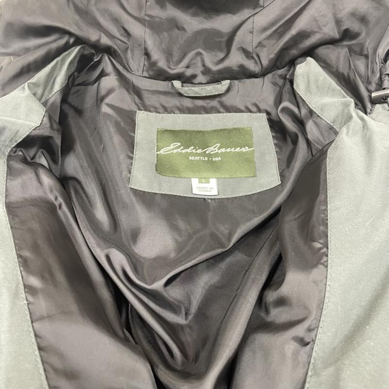 エディーバウアー Eddie Bauer ジャケット、上着 ダウンジャケット EB650 FILL POWER ダウン ジャケット ジップアップ ブルゾン ロゴ 刺繍 防寒 L ロゴ、文字 X 刺繍 灰 / グレー / gray メンズ USED 古着 中古 50149259