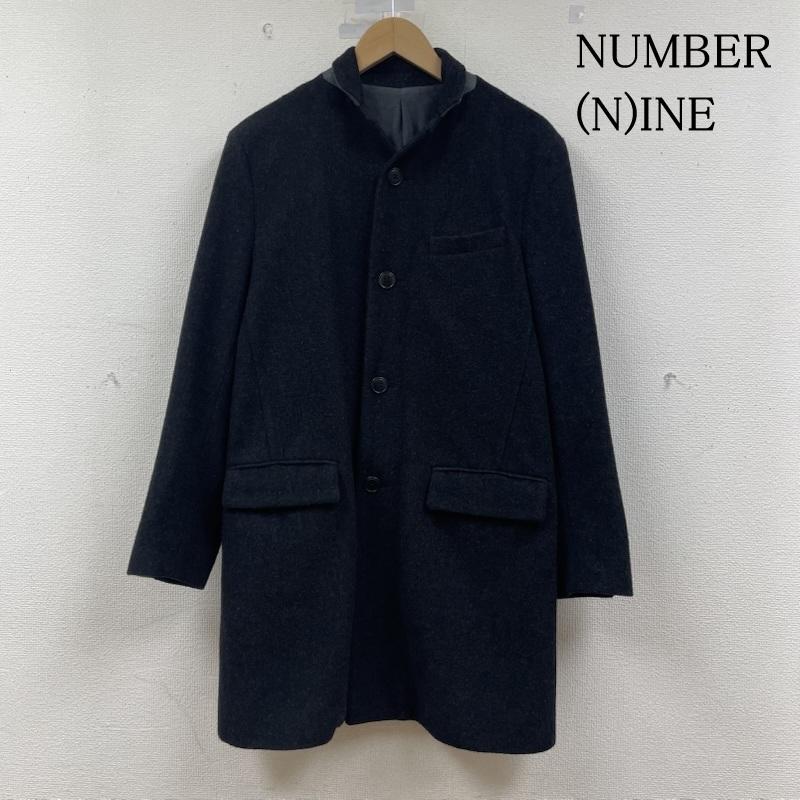 ナンバーナイン NUMBER (N)INE コート コート一般 音符 ウール チェスター コート ロング ジャケット 3 無地 ダークグレー / ダークグレー / メンズ USED 古着 中古 50149263