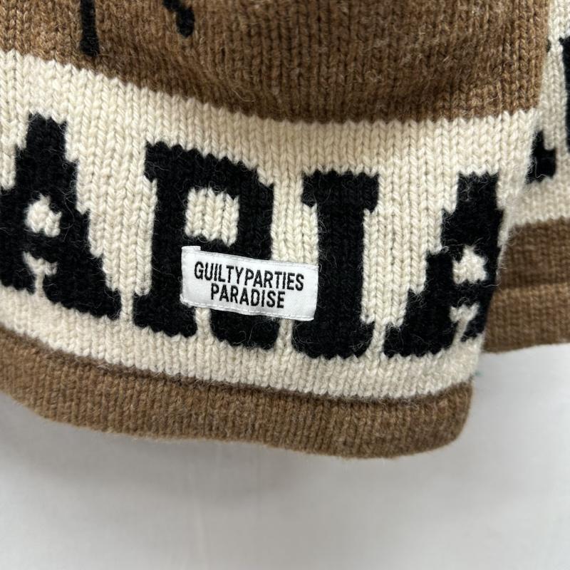 ワコマリア WACKO MARIA ニット、セーター 長袖 HIGHTIMES COWICHAN SWEATER 総柄 カウチン ニット M 茶 / ブラウン / brown メンズ USED 古着 中古 50149265