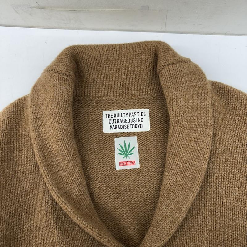 ワコマリア WACKO MARIA ニット、セーター 長袖 HIGHTIMES COWICHAN SWEATER 総柄 カウチン ニット M 茶 / ブラウン / brown メンズ USED 古着 中古 50149265