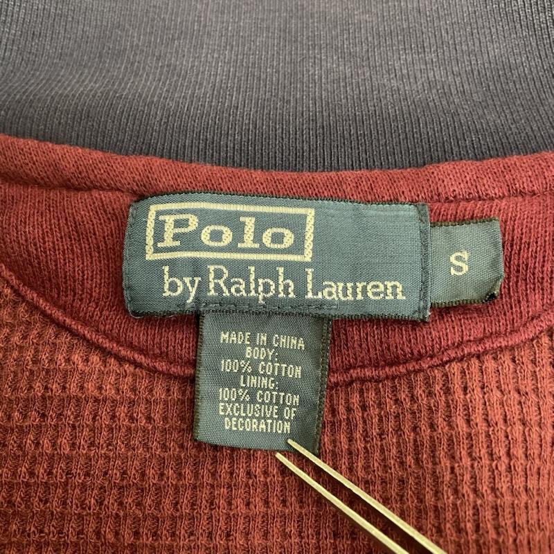 ポロバイラルフローレン Polo by RALPH LAUREN ジャケット、上着 ジャンパー、ブルゾン サーマルライニング スウェット スタジャン スタジアム ジャンパー P刺繍 パッチ S ロゴ、文字 X 刺繍 えんじ / ワインレッド / dark red メンズ USED 古着 中古 50149289