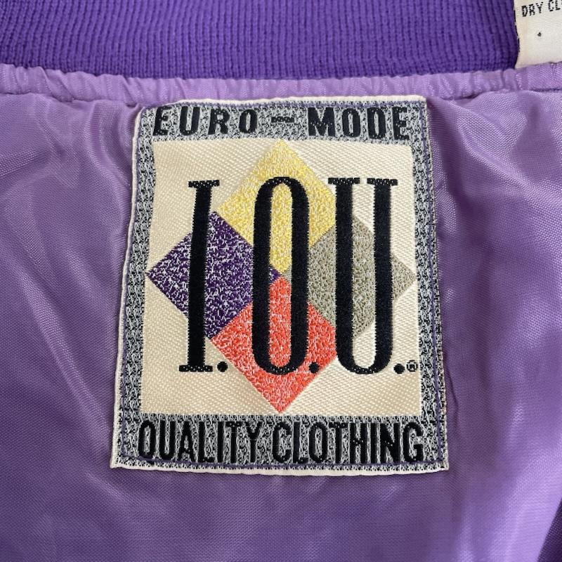 古着 USED ジャケット、上着 ジャンパー、ブルゾン ヴィンテージ IOU ナイロン ジャケット ロゴ 刺繍 スナップボタン L ロゴ、文字 X 刺繍 紫 / パープル / purple メンズ USED 古着 中古 50149292