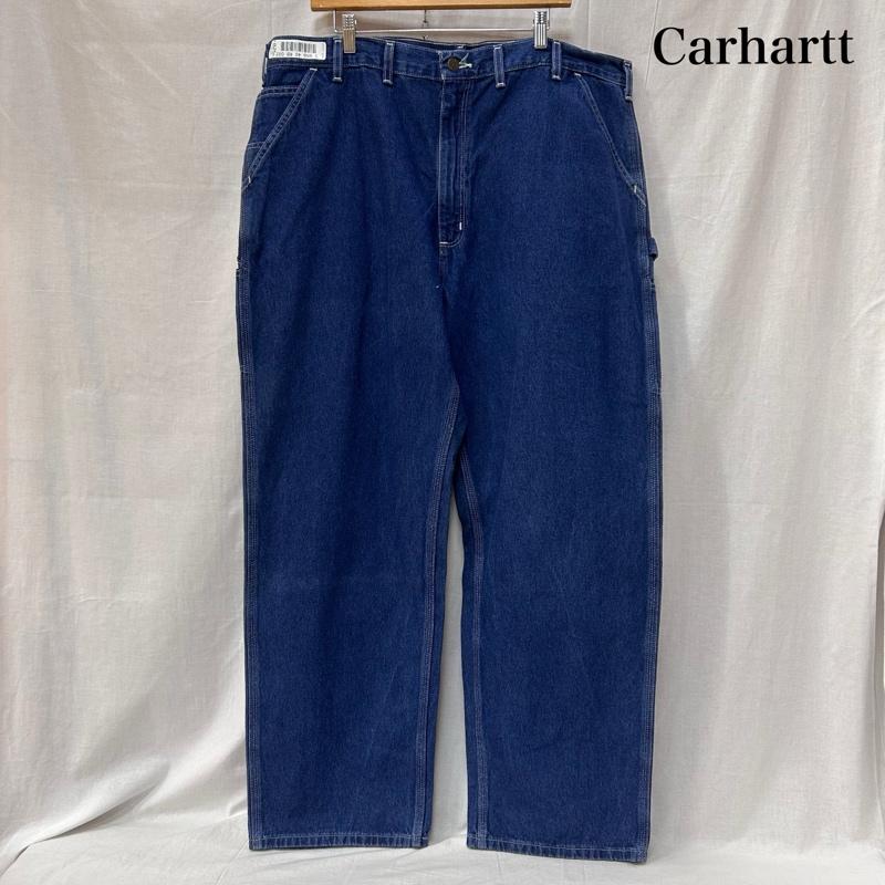カーハート Carhartt パンツ デニム、ジーンズ ペインターパンツ デニムパンツ ジーパン ブルー メキシコ製 W44 L32 44インチ 無地 X ワンポイント 青 / ブルー / blue メンズ USED 古着 中古 50149324