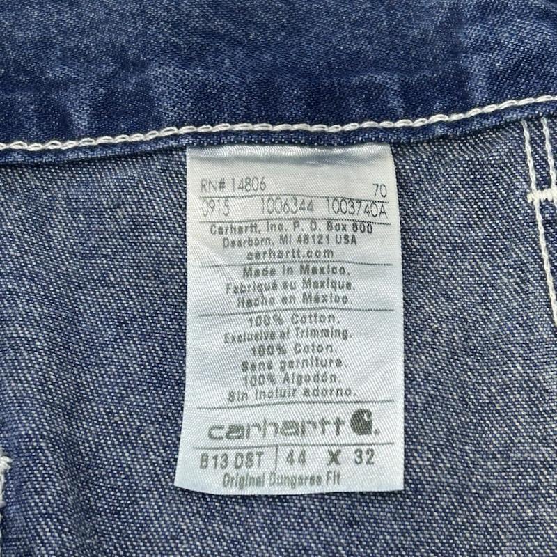 カーハート Carhartt パンツ デニム、ジーンズ ペインターパンツ デニムパンツ ジーパン ブルー メキシコ製 W44 L32 44インチ 無地 X ワンポイント 青 / ブルー / blue メンズ USED 古着 中古 50149324