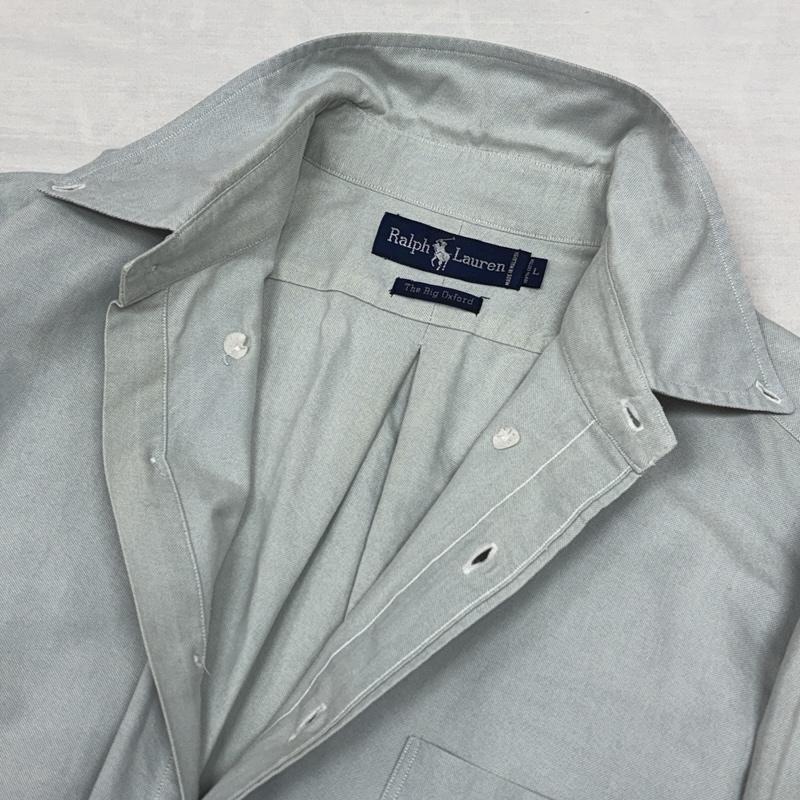 ラルフローレン RALPHLAUREN シャツ、ブラウス 長袖 90年代 ビンテージ マレーシア製 The Big Oxford オックスフォード ボタンダウン シャツ 裾ポニー 90s L メンズ USED 古着 中古 50149329