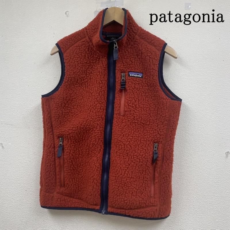 パタゴニア patagonia ベスト ベスト レトロ パイル ベスト 22825FA17 フリース ジャケット ロゴ 刺繍 朱色 S ロゴ、文字 X 刺繍 赤 / レッド / red レディース USED 古着 中古 50149332