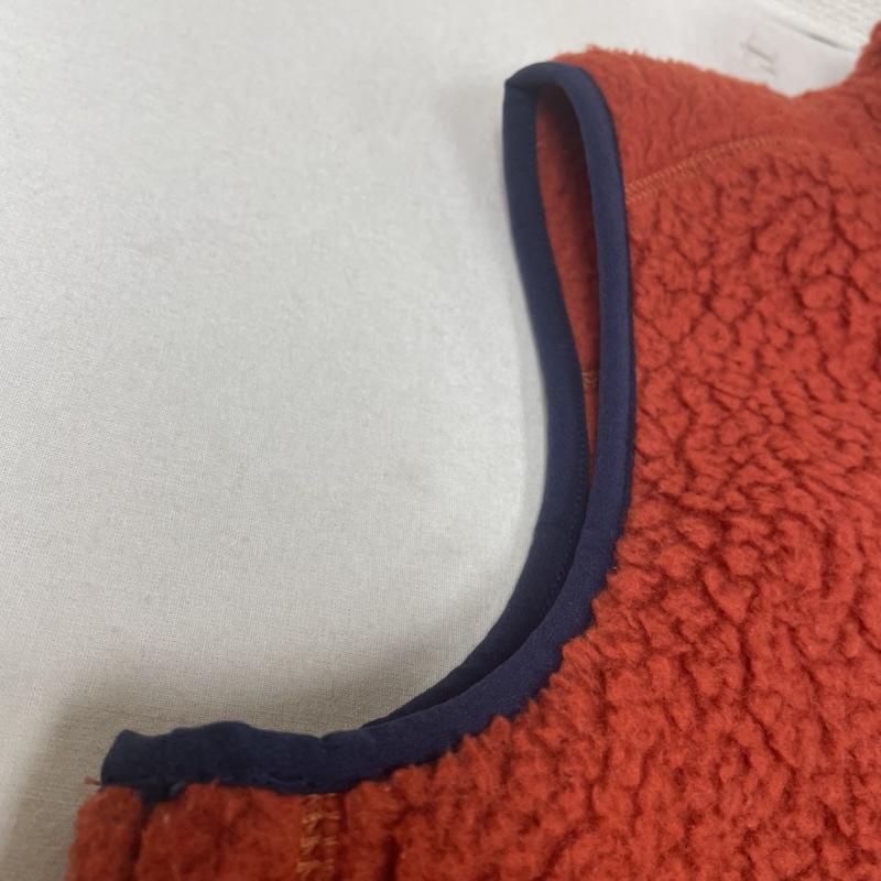 パタゴニア patagonia ベスト ベスト レトロ パイル ベスト 22825FA17 フリース ジャケット ロゴ 刺繍 朱色 S ロゴ、文字 X 刺繍 赤 / レッド / red レディース USED 古着 中古 50149332