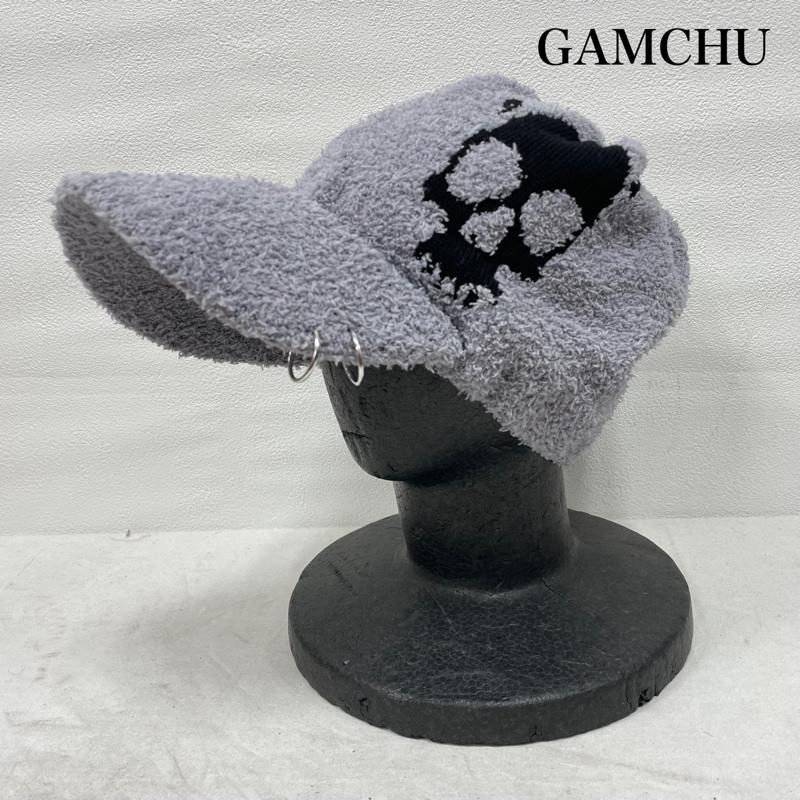 古着 USED 帽子 キャップ Gamuchu ガムチュ 破壊骨りあ ボクの角を隠してほしいお帽子 キャスケット スカル 地雷系 Y2K FREE レディース USED 古着 中古 50149342
