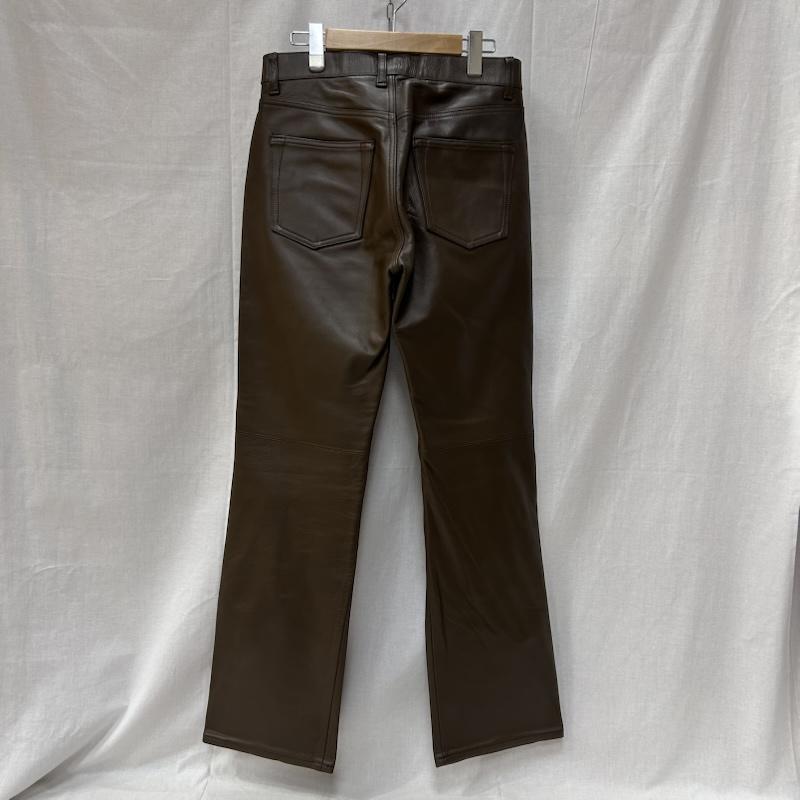 ＵＳＥＤ古着 USED/古着 ボトムス ボトムス plusmade レザーパンツ 牛革 ブラウン madeinjapan サイズM M 無地 茶 / ブラウン / brown メンズ USED 古着 中古 50149345