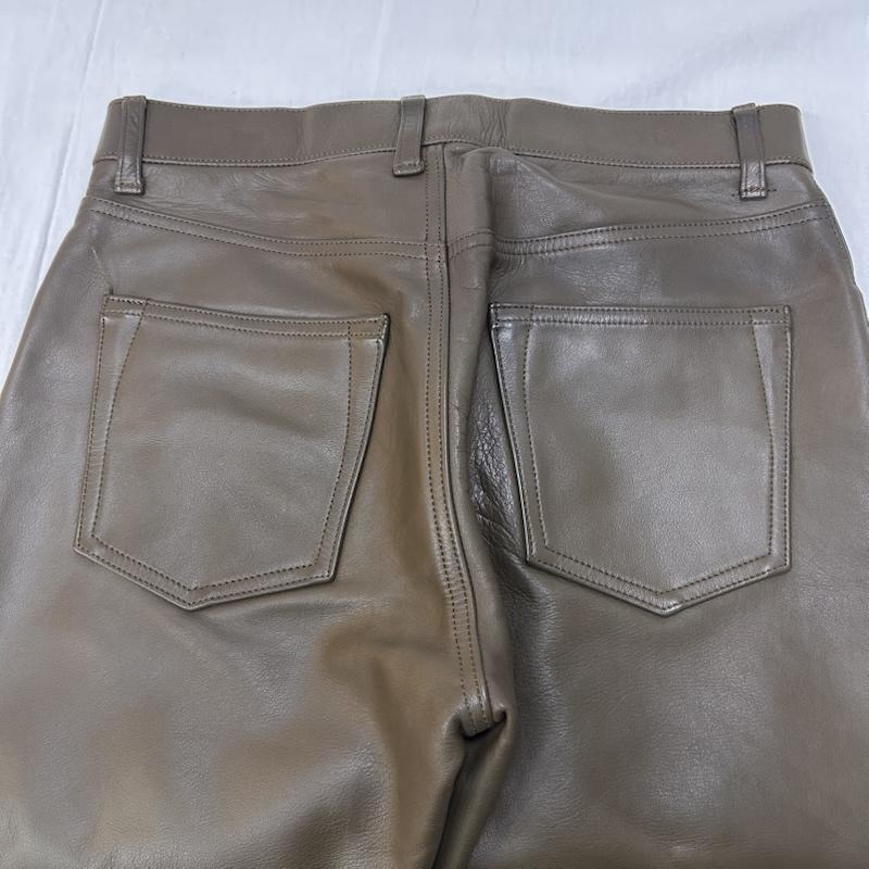 ＵＳＥＤ古着 USED/古着 ボトムス ボトムス plusmade レザーパンツ 牛革 ブラウン madeinjapan サイズM M 無地 茶 / ブラウン / brown メンズ USED 古着 中古 50149345