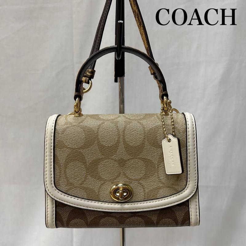 コーチ COACH ショルダーバッグ ショルダーバッグ MICRO TILLY SATCHEL 2way ショルダーバッグ D2081-3079 - ベージュ / ベージュ / beige レディース USED 古着 中古 50149361