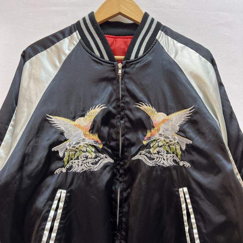 ホシヒメ HOSHIHIME ジャケット、上着 ジャンパー、ブルゾン 鷹 和柄 刺繡 スカジャン FREE 黒 / ブラック / black メンズ USED 古着 中古 50149391