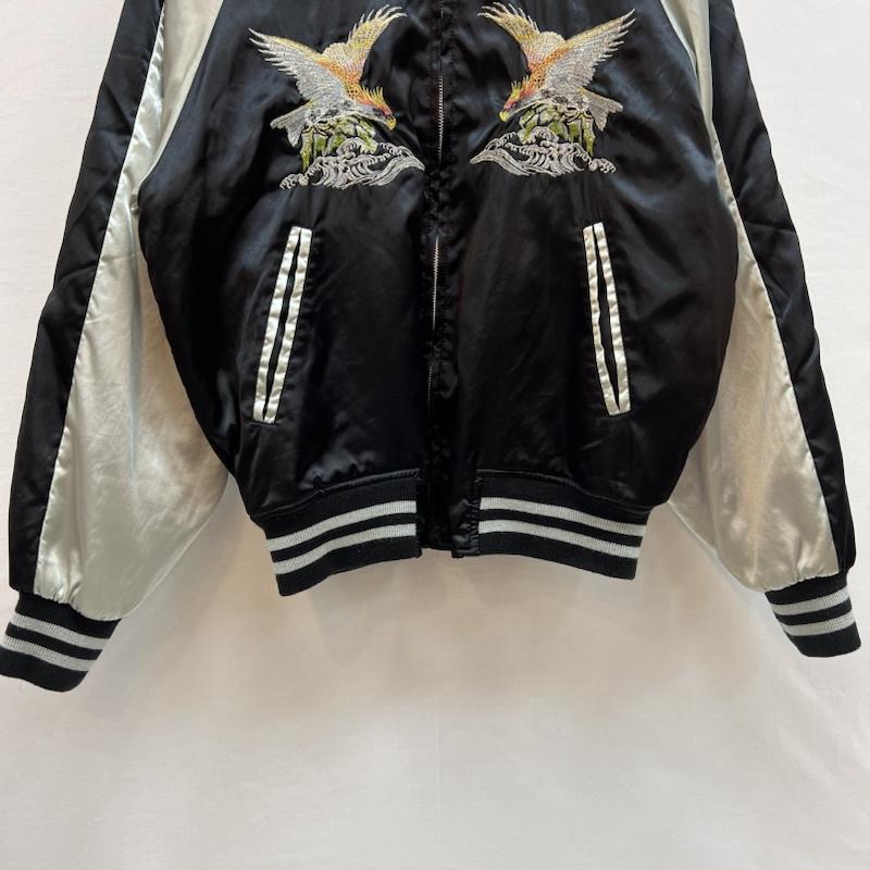 ホシヒメ HOSHIHIME ジャケット、上着 ジャンパー、ブルゾン 鷹 和柄 刺繡 スカジャン FREE 黒 / ブラック / black メンズ USED 古着 中古 50149391