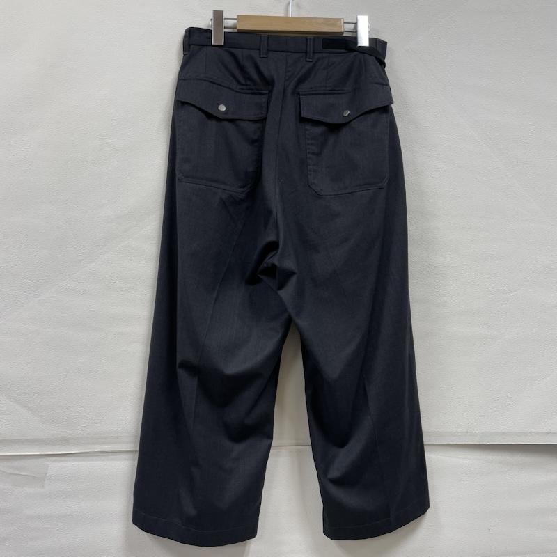 メゾンスペシャル MAISON SPECIAL パンツ スラックス 23AW イタリアン アーミ ーモーターサイクル パンツ タック ワイド ユニセックス 11241461501 0 無地 ダークグレー / ダークグレー / メンズ USED 古着 中古 50149408