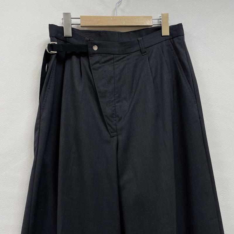 メゾンスペシャル MAISON SPECIAL パンツ スラックス 23AW イタリアン アーミ ーモーターサイクル パンツ タック ワイド ユニセックス 11241461501 0 無地 ダークグレー / ダークグレー / メンズ USED 古着 中古 50149408