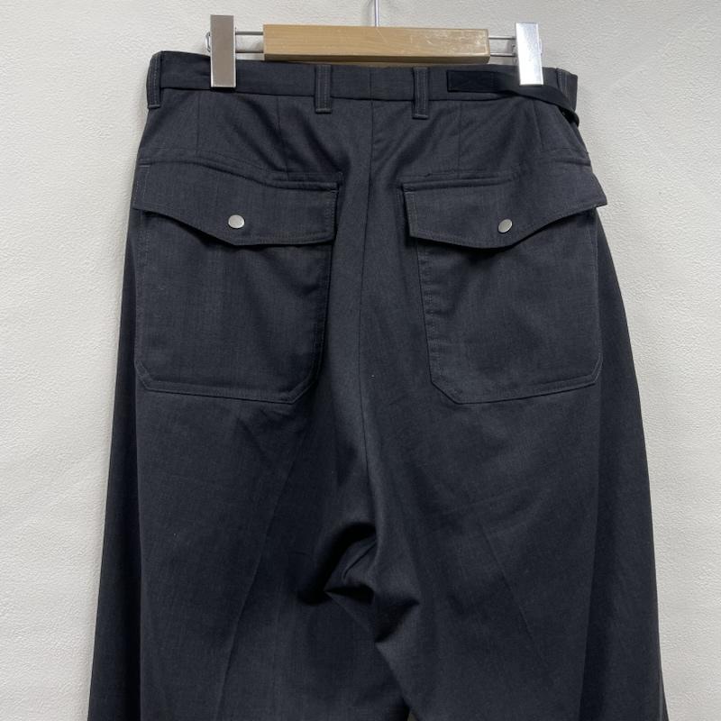 メゾンスペシャル MAISON SPECIAL パンツ スラックス 23AW イタリアン アーミ ーモーターサイクル パンツ タック ワイド ユニセックス 11241461501 0 無地 ダークグレー / ダークグレー / メンズ USED 古着 中古 50149408