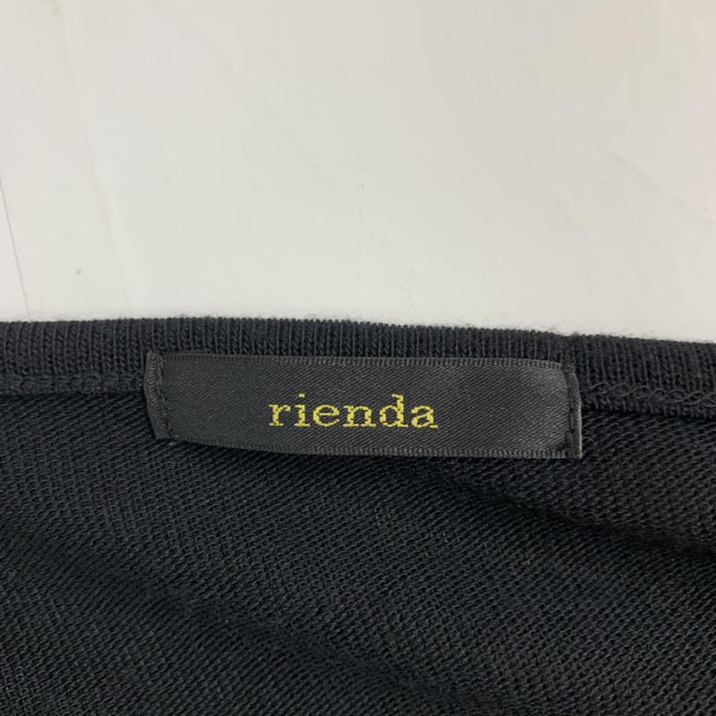 リエンダ rienda カットソー 長袖 FREE 無地 黒 / ブラック /  レディース USED 古着 中古 10041038