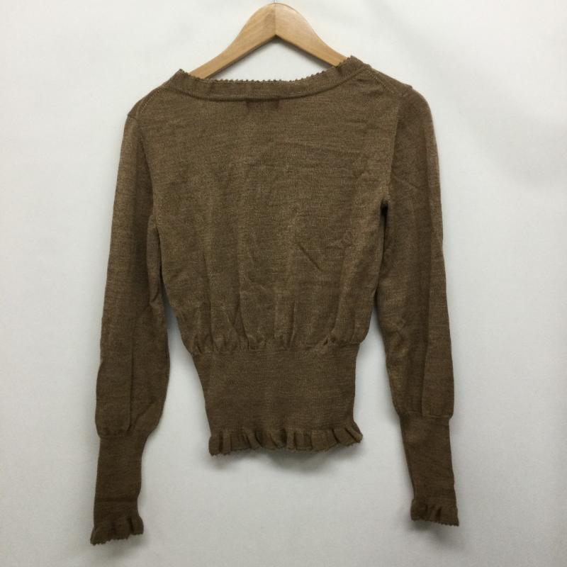 ヴィヴィアン ウエストウッド レッドレーベル Vivienne Westwood red label ニット、セーター 長袖 ヴィヴィアンウエストウッド 357-01-15103　6116M　ウール　薄手ニット 3 無地 茶 / ブラウン / brown レディース USED 古着 中古 50149447